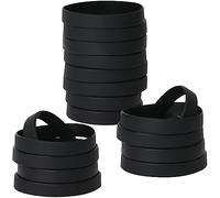 LVNRIDS 50 pcs Bracelets Élastiques En Silicone, Bracelets En Caoutchouc Pour La Fête Du Sport À L'école Noir