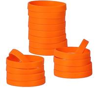 LVNRIDS 50 pcs Bracelets Élastiques En Silicone, Bracelets En Caoutchouc Pour La Fête Du Sport À L'école Orange
