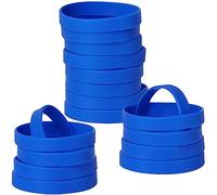 LVNRIDS 50 pcs Bracelets Élastiques En Silicone, Bracelets En Caoutchouc Pour La Fête Du Sport À L'école Bleu