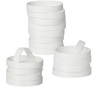 LVNRIDS 50 pcs Bracelets Élastiques En Silicone, Bracelets En Caoutchouc Pour La Fête Du Sport À L'école blanc