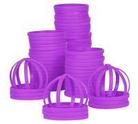 LVNRIDS 50 pièces Bracelets en silicone pour Adultes, 8 inch Bracelets en caoutchouc élastique pour le sport Cadeaux en vrac les fournitures pour enseignants Décorations de fête violet
