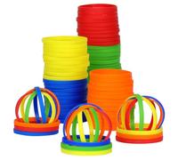 LVNRIDS 50 pièces Bracelets en silicone pour Adultes, 8 inch Bracelets en caoutchouc élastique pour le sport Cadeaux en vrac les fournitures pour enseignants Décorations de fête Multicolore