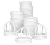 LVNRIDS 50 pièces Bracelets en silicone pour Adultes, 8 inch Bracelets en caoutchouc élastique pour le sport Cadeaux en vrac les fournitures pour enseignants Décorations de fête Blanc