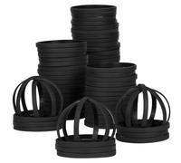 LVNRIDS 50 pièces Bracelets en silicone pour Adultes, 8 inch Bracelets en caoutchouc élastique pour le sport Cadeaux en vrac les fournitures pour enseignants Décorations de fête Noir