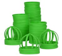 LVNRIDS 50 pièces Bracelets en silicone pour Adultes, 8 inch Bracelets en caoutchouc élastique pour le sport Cadeaux en vrac les fournitures pour enseignants Décorations de fête vert
