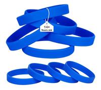 LVNRIDS Bracelets élastiques en silicone, 25 PCS Bracelets en caoutchouc de ensembles de fête pour Homme Femme Bleu
