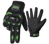 LVNRIDS Gants de Moto Écran Tactile Plein-Doigt Respirant Homme Femme Motocross pour la Course de Moto VTT BMX Vert XL