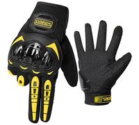 LVNRIDS Gants Moto Gant de Moto Écran Tactile Plein-Doigt Femme et Homme Gants de Sport en Plein Air Gants pour Motocross Vélo Camping Chasse Escalade Jaune XL
