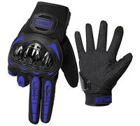 LVNRIDS Gants Moto Gant de Moto Écran Tactile Plein-Doigt Femme et Homme Gants de Sport en Plein Air Gants pour Motocross Vélo Camping Chasse Escalade Bleu L