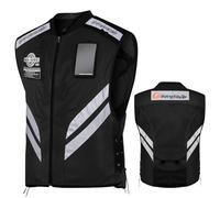 LVNRIDS Gilet de Sécurité Réfléchissant sans Manches pour Moto Homme Femme Noir XL
