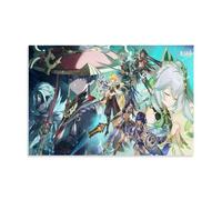 LVOAWAAMU Genshin Impact Poster décoratif sur toile Motif personnages de bande dessinée 30 x 45 cm Pour salon, chambre à coucher