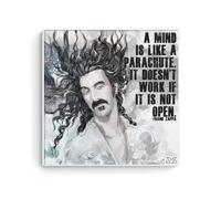 LVOAWAAMU The Singer Frank Zappa Poster d'art en noir et blanc - Peinture décorative sur toile - Pour salon, chambre à coucher - 40 x 40 cm