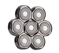 LVOERTUIG Lames de rasoir électrique à 7 têtes, lame flottante lavable de rechange pour homme (argent2)