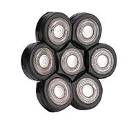 LVOERTUIG Lames de rasoir électrique à 7 têtes, lame flottante lavable de rechange pour homme (noir)