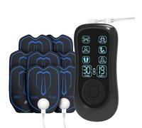 Lvozize Électrostimulateur Musculaire, Stimulateur Musculaire électrique Électrostimulateur EMS TENS Anti-Douleur Soulagement de la Douleur 6 modes, double canal - Fonctionne avec 8 électrodes