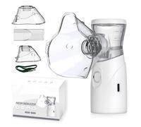 Lvozize Nebulisateur Inhalateur pour Adultes et Enfants, Silencieux Aerosol Portable Deux Modes de Nébulisation USB-C Nebulisateur 2 Masques Et Embout Buccal pour La Maison et Les Voyages