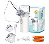 Lvozize Nébuliseur Portable, Nebulisateur Inhalateur pour Adultes et Enfants Rechargeable USB-C Portable Aérosol 2 Masques et Embout Buccal Inhalateur Vapeur pour Usage Domestique et en Voyage