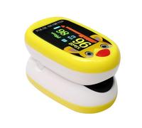 Lvozize Oxymètre de Doigt Professionnel, Saturometre Oxymetre de Pouls Moniteur de Fréquence Cardiaque Écran LED Surveillance du Pouls Oxygene Appareil pour Mesure pour Enfant (Jaune)