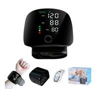 Lvozize Tensiomètre au Poignet, Tensiomètre Automatique au Poignet Mesure Automatique de La Pression Artérielle et du Pouls, Indicateur de Risque Coloré, Grand écran LCD Noir