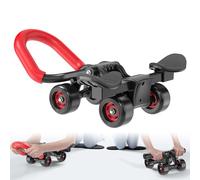 Lvpradior Roue abdominale à rebond automatique, entraînement des abdominaux, Ab Roller Wheels Avec support du coude tapis de genouillère, 4 roue stables/confort, Appareil de fitness pour la maison