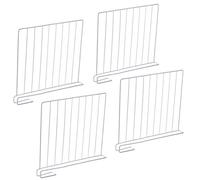LVPY Separateurs d'armoire, Lot de 4 Set Diviseurs de Plateau séparateur d'étagère Polyvalent en Métal pour étagère - S