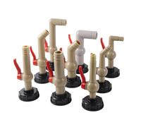 LVSELINGI Adaptateur de réservoir IBC S60X6, raccord vanne Cube d'eau d'irrigation Jardin, Robinet à Bille 1/2" 3/4" 1" et Interrupteur Tuyau, connecteur(8711)