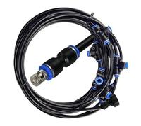 LVSELINGI Buse de brumisation Universelle à raccord Rapide et courbure Libre 20 cm, pulvérisateur d'humidification Jardin Joint Pression, 6-20 m(DIY 10m 10 nozzles)