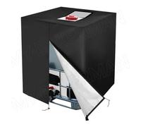 LVSELINGI Couvercle de réservoir d'eau IBC for bac de 275 gallons, Couvercle Anti-algues, raccords de réservoir IBC(Zipper Black)