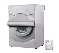 LVSELINGI Housse de Lave-Linge séchante argentée Housse de Machine à Laver en Polyester avec Protection Solaire Housse imperméable enduite d'argent(60X55X85cm)