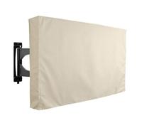 LVSELINGI Housses de Protection for téléviseur d'extérieur de Taille Standard 60" - avec Couvercle INFÉRIEUR -Housses résistantes aux intempéries for téléviseur de 36" à 52"(Beige,50-52inch)