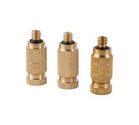 LVSELINGI Lot de 3 Buses d'atomisation en Laiton 0,1 à,7 mm, Haute Pression, Filetage mâle 3/16", for humidificateur Industriel(0.3 mm)