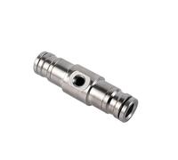 LVSELINGI Lot de 3 raccords Rapides à Verrouillage Coulissant 1/4" for Tuyau Haute Pression, diamètre extérieur 6,35 mm, coude en T, raccord Droit, buse d'irrigation par brumisation(4013)