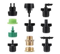 LVSELINGI Raccords d'arrosage Goutte à 2 pièces, raccords de dérivation té cannelé 1/4 Pouce, Tuyau Simples et Doubles, connecteur 4/7 mm(Type-A)