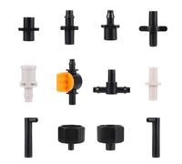 LVSELINGI Raccords de buse Jardin 6 mm, raccord Tuyau fileté Interne, connecteur Anti-Goutte, système d'irrigation(6mm Screw Through)