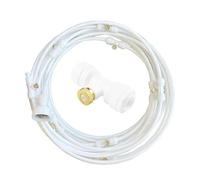 LVSELINGI Système de brumisation for Patio, Refroidissement extérieur, Ventilateur, Refroidisseur, d'eau, Jardin, Maison, pulvérisation, Brouillard Chaud, 6/9/12/15/18 m(15m White)