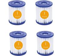 LVSENET -58093 Cartuchos de filtro de tamaño 1, filtro de Piscina Tipo I, Para Whirlpool, 8,0 x 9,0 cm (4 unidades)