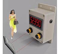 LVSEWOA Compteur de Personnes numérique bidirectionnel avec capteur, Longue portée pour Une Surveillance précise du trafic dans Les Parcs, supermarchés et magasins