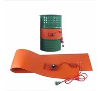 LVSEWOA Coussin Chauffant en Caoutchouc Silicone pour fût/Seau - Bande chauffante électrique avec Thermostat Rotatif réglable pour Le Chauffage des fûts d'huile