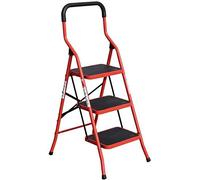 LVSEWOA Escabeau Pliant - Tabouret métallique léger et Compact pour Usage Domestique, Conception Portable pour Un Rangement et Une accessibilité faciles