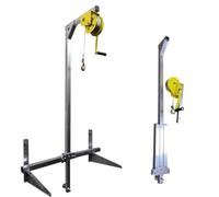 LVSEWOA Installation de climatiseurs extérieurs, Outils de Levage, treuil Manuel autobloquant + Support Pliable, Grue d'installation, câble de 15 mètres