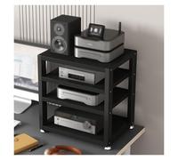 LVSEWOA Meuble Hi-FI Racks à 3 ou 4 Niveaux pour Enceintes stéréo, idéal pour Home cinéma, Platine Vinyle, Console de Jeux, amplificateur TV et Autres équipements électroniques.
