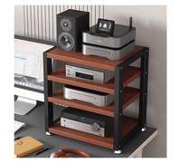LVSEWOA Meuble Hi-FI Racks à 3 ou 4 Niveaux pour Enceintes stéréo, idéal pour Home cinéma, Platine Vinyle, Console de Jeux, amplificateur TV et Autres équipements électroniques.