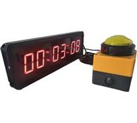 LVSEWOA Minuteur Mural LED avec Compte à rebours, chronomètre, Horloge numérique, Commande par Bouton, écran 4,6 cm (1,8 Pouce), Affichage 12 h/24 h, Commande Facile