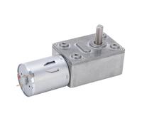 LVSEWOA Moteur à Engrenages à vis sans Fin réversible à Couple élevé 370, Moteur réducteur CC 12 V, Moteur d'entraînement électrique CW/CCW pour Porte de Garage (10)
