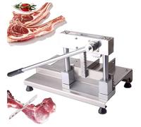 LVSEWOA Trancheuse Manuelle pour Viande Froide, Coupe-Viande Manuel avec os, Hachoir à côtes en Acier Inoxydable, Tranche Poisson, Poulet, bœuf, Viande Froide, légumes et charcuterie