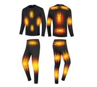 LVSHUOHC Vetement Chauffant Femme sous - VêTements Chauffants Plus LéGers, Veste Chauffante, 22 Zones De Chauffage Legging Homme Chaud Tenue de Ski Homme,L