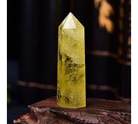 LVTFCO 1 pièce de Cristal de Citrine Naturelle, obélisque, Baguette de Quartz Jaune, bel Ornement pour la décoration de la Maison, Pyramide en Pierre, Citrine Naturelle, 30,40 mm