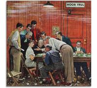 LVTFCO Affiche Norman Rockwell 《Jury Marmont Hill》 Art Mural sur Toile Norman Rockwell Imprime Norman Rockwell Peinture pour la décoration intérieure 50 x 50 cm sans Cadre