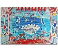 LVTFCO Affiches Raoul Dufy 《Fête en mer》 Art Mural sur Toile Raoul Dufy Imprime Raoul Dufy Peinture Raoul Dufy Photo pour la décoration Murale de la Maison 50x70 cm x 1 sans Cadre