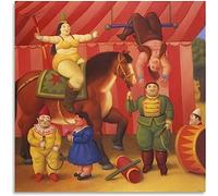 LVTFCO Célèbres affiches et impressions Fernando Botero《Cirque》Art mural Fernando Botero Peinture Toile pour Home Wall Art Decor Photos 50x50cmx1 Pas de cadre
